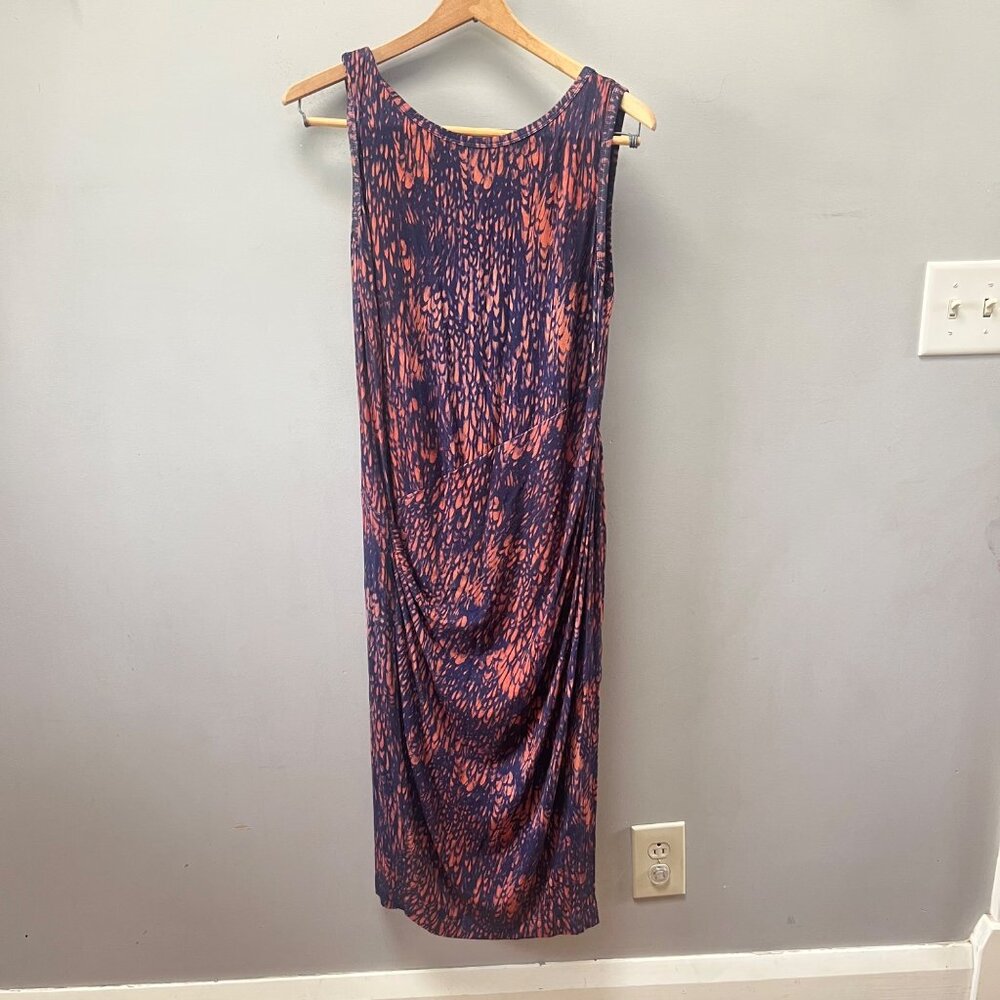 Peruvian Connection Womens Sleeveless Abstract Print Midi Dress‎ M